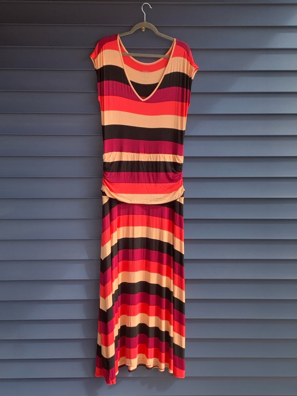 torrid Striped V-Neck Super Soft Maxi Dress